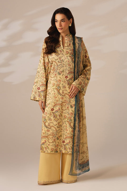 3 PIECE UNSTITCHED | STRIPE LAWN | PRINTED