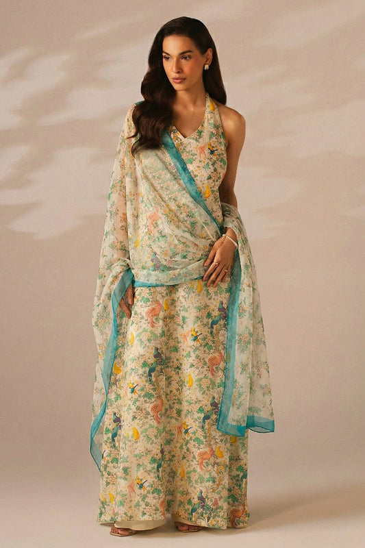 3 PIECE UNSTITCHED | STRIPE LAWN | PRINTED