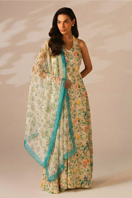 3 PIECE UNSTITCHED | STRIPE LAWN | PRINTED