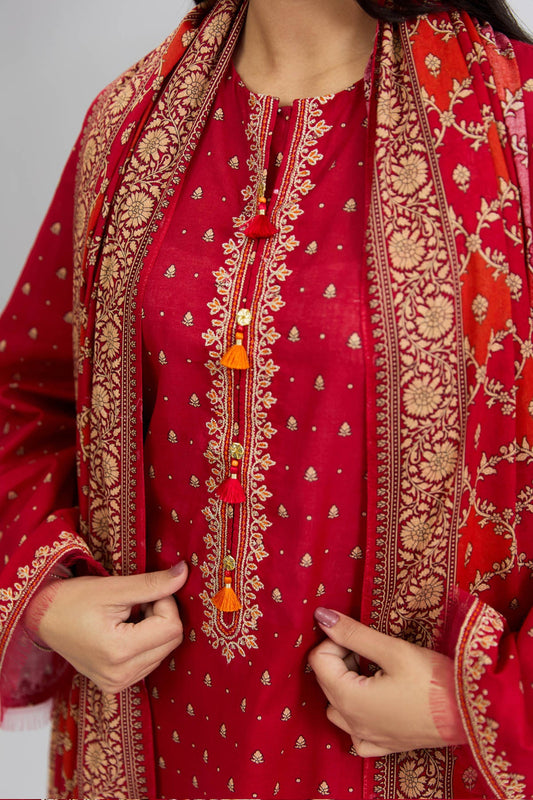 3 PIECE UNSTITCHED | LAWN | EMBROIDERED